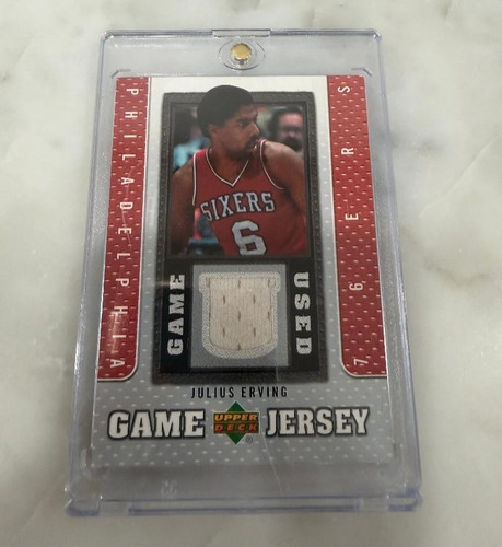 2007-08 Upper Deck Julius Erving Game Used Jersey GJ-JE 76ers Dr J HOF