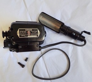 Vintage SINGER 99K Nähmaschinenmotor, Leuchte und Antriebsriemen UNGETESTET