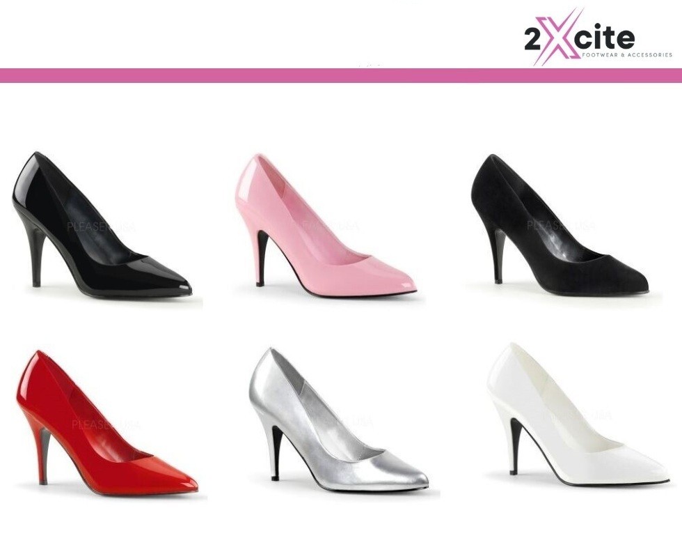 Pleaser Tacón Alto Zapatos de Aguja 10.2cm Tribunal Estilo Mujer Vanity 420 Rosa