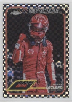 2024 Topps Chrome Formula 1 Checker Flag Refractor Charles Leclerc #179 1i3m