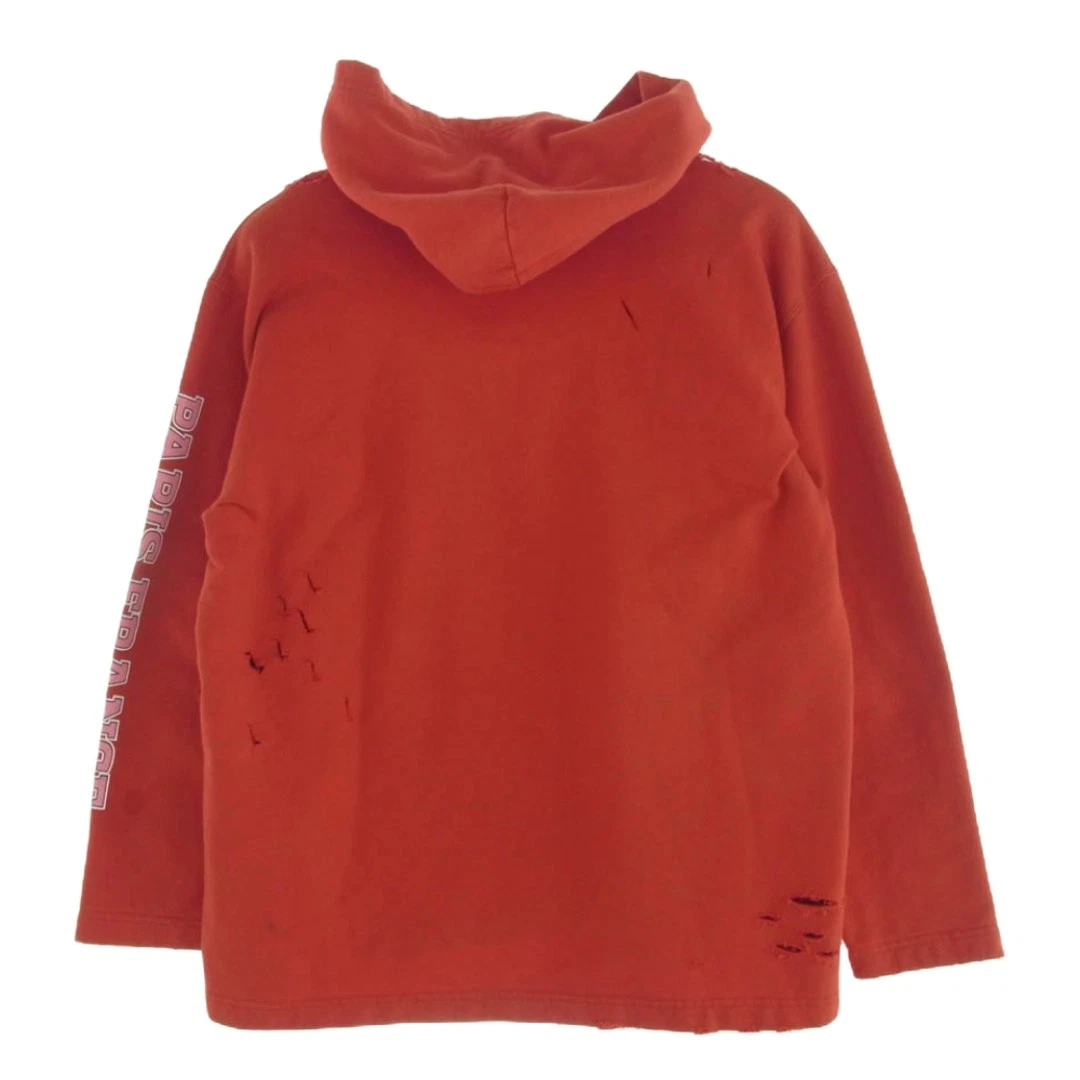 Felpa con cappuccio maglione BALENCIAGA 674986 TLVJ3 MAISON vestibilità ampia rossa usata LIFE 0