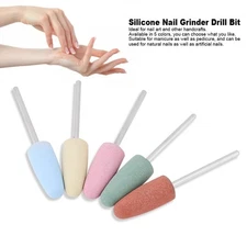 5pcs Nail Art Silicone Polisher Nail Grinders Drill Bits Manicure Machine Tools