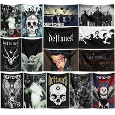 Deftones Heavy Metal Rock Band Flag Banner Wall Hanging Tapestry +Brass Grommets