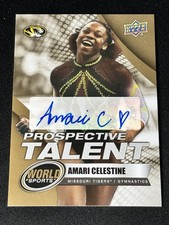 AMARI CELESTINE 2025 UPPER DECK WORLD OF SPORTS AUTO PROSPECTIVE TALENT RC 🔥