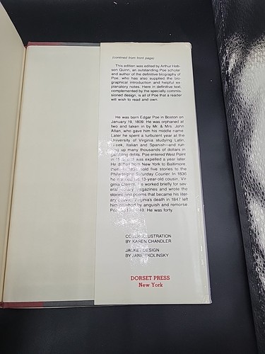 Edgar Allan Poe Collection The Complete Tales and Poems 1989 Hardback Dustcover - Foto 4 di 15