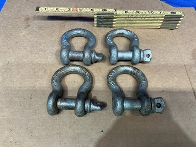 JMC 3 1/4 Ton WLL 5/8'' Screw Pin Shackle Set of 4