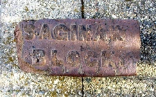 Antique 'Saginaw Block' Street Paving Brick 1894 - 1917 Historical & Collectible
