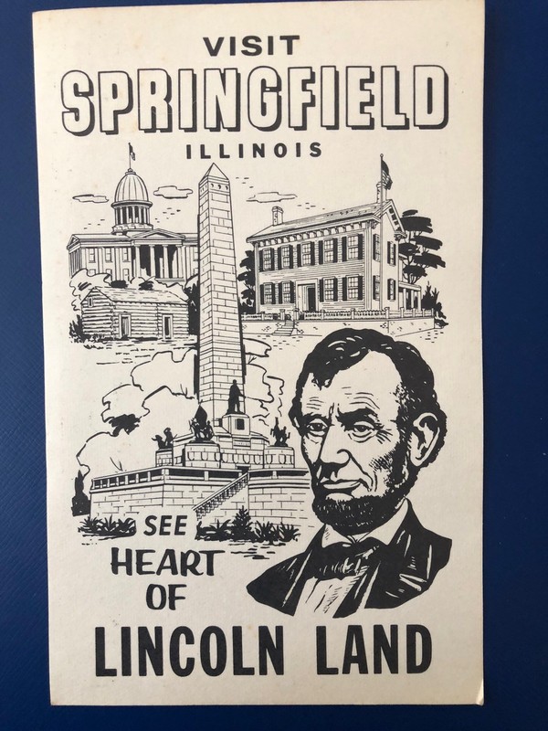 Vintage Springfield Illinois Postcard Heart of Lincoln Land