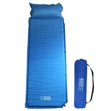 Osage River Self Inflating Sleeping Pad, Memory Foam with Integrated Pillow Blue