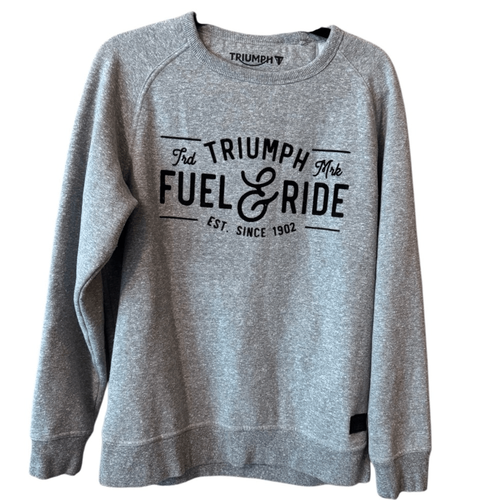 Triumph Motorcycles- Men’s Grey Crew Neck DERMONT Logo Sweatshirt Size Large - Picture 13 of 14