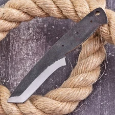 8'' 1095 High Carbon Steel Knife Blank Blade DIY Bushcraft Hunting Knife Making