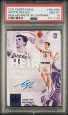 2021 Court Kings Austin Reaves Heir Apparent Auto Sapphire /25 RC PSA 10 POP 2