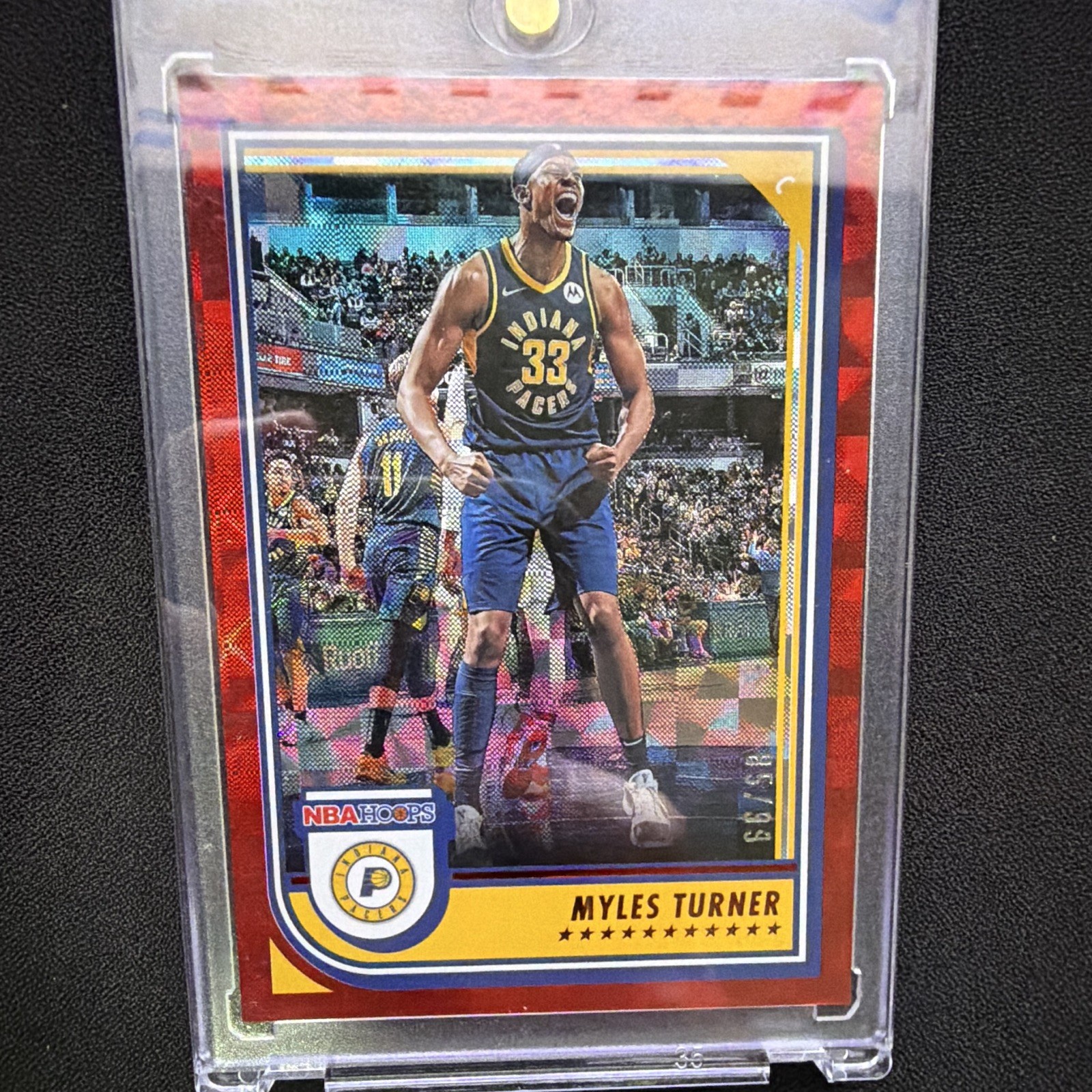 Panini 2022-23 NBA Hoops Myles Turner #53 Indiana Pacers Serial Numbered /99