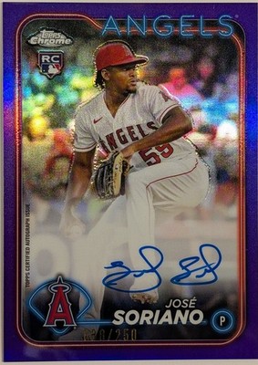2024 Topps Chrome - Rookie Autographs Jose Soriano #RA-JS Purple Refractor /250