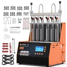 GDI Piezo 6 Cylinder Fuel Injector Cleaner Tester Ultrasonic Cleaning Machine