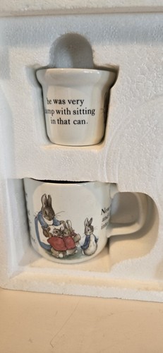 Vintage Wedgwood 1980s Peter Rabbit Nursery 4pc Set BEATRIX POTTER Never Used - Picture 5 of 6