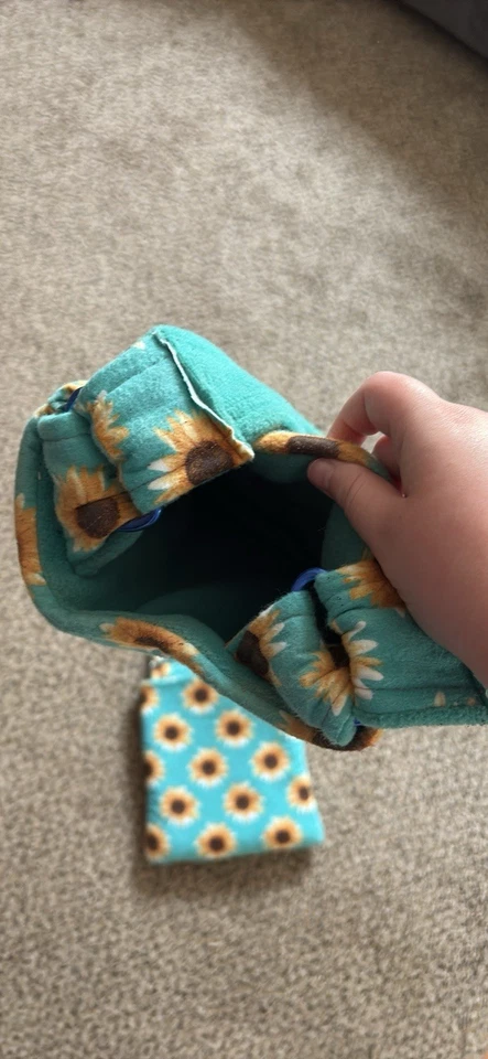 Juego de 2 bolsas de abrazo de lana caseras para conejillo de indias pequeño animal acogedor cálido Foto 2 de 2