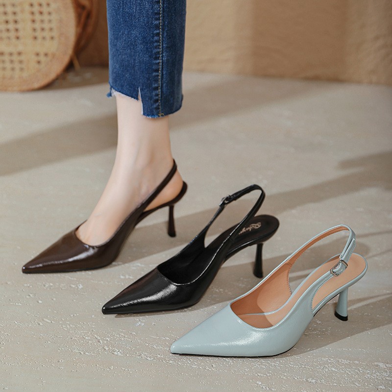 Sandalias de verano para mujer punta puntiaguda finas tacones altos con cordones zapatos de fiesta