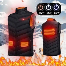 USB Electric Heated Vest Jacket 4-Zone - Kids Youth-L, Adult XS-L-XL-2XL / 18z