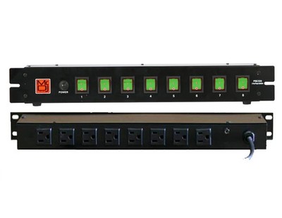MR DJ PSC400 Power Switcher Surge Protectors  Rack Mountable 8 Port Power
