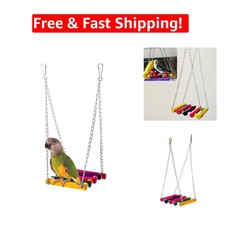 Pet Bird Climbing Swinging Toy Set - 5 Colorful Hammocks for Small Breeds