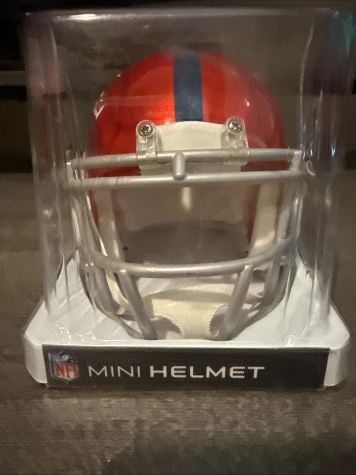 Mini Casco de los New York Giants Flash Alternativo 3x Pro Bowl Firmado Tiki Barber Foto 3 de 4