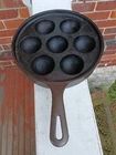 Griswold No. 32 Cast Iron Aebleskiver Pan 962 A Danish Cake / Egg Poacher