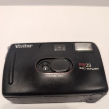 Vintage Vivitar PS:33 Focus Free Built In Flash Camera 35mm Big Picture 1990