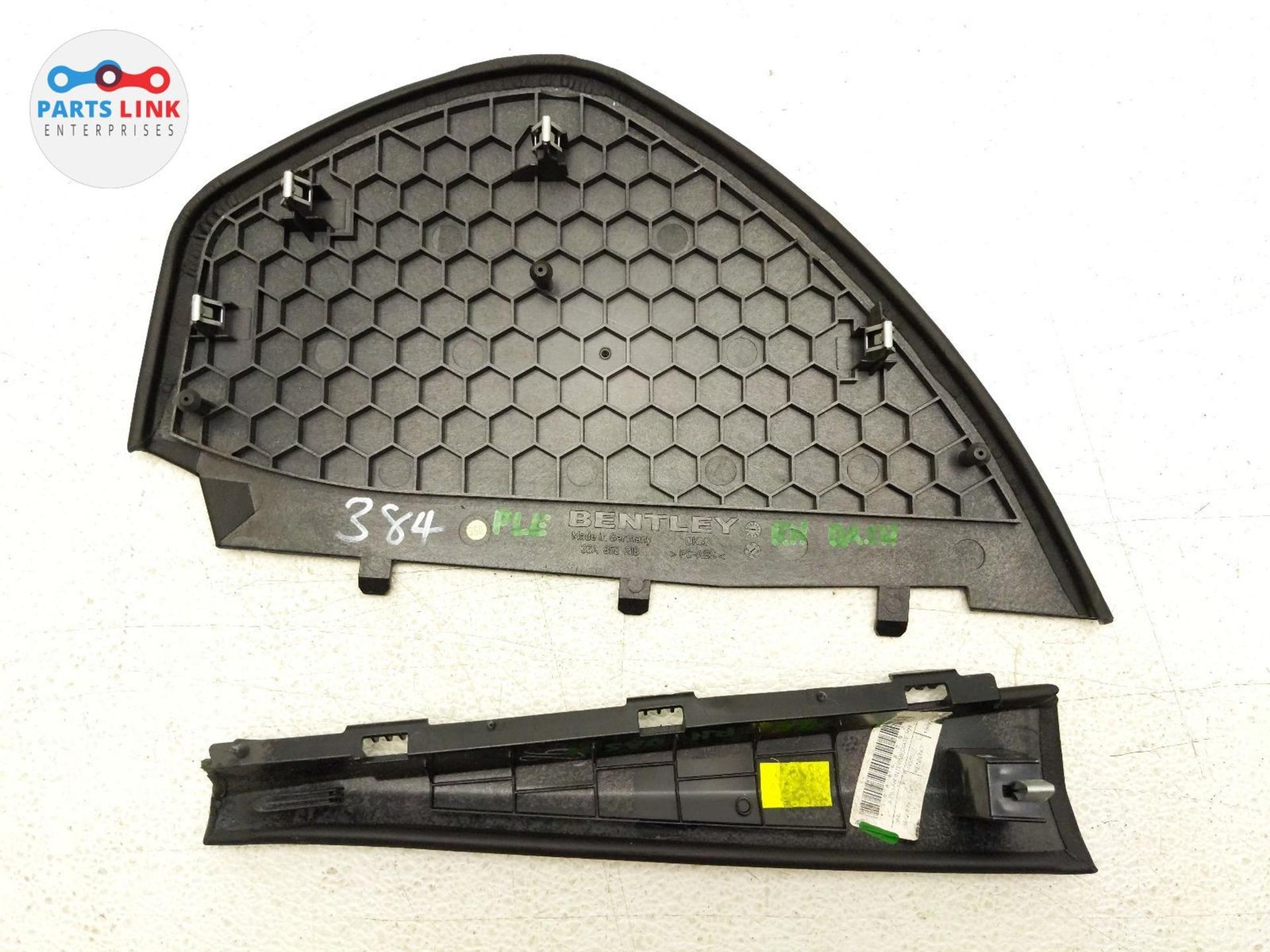 2016-20 BENTLEY BENTAYGA RIGHT DASH END TRIM FINISH PANEL CORNER BLACK SET 636