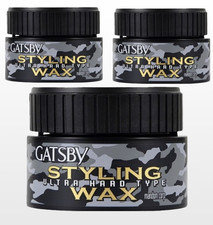 Gatsby Hair Wax Styling Wax Ultra Hard 80g x 3pcs Gatsby Wax Strong Hold