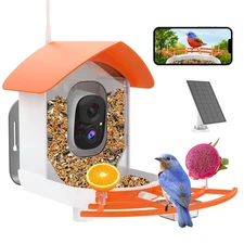 Bird Feeder with Camera,Smart Bird Feeder Camera with Solar Powered,AI Identi...
