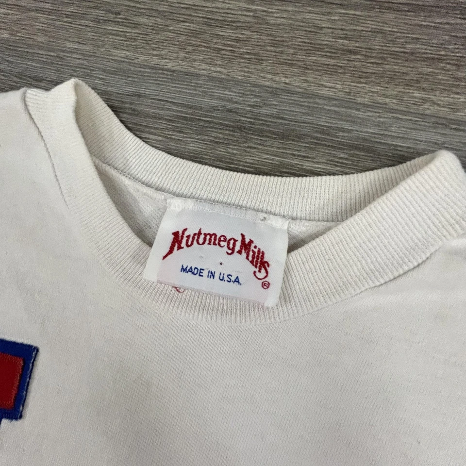 Camiseta deportiva de hockey vintage del equipo de EE. UU. para hombre grande hecha en EE. UU. Nutmeg Mills años 80 EE. UU. Foto 3 de 4
