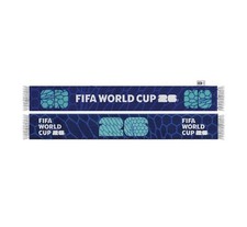 Official FIFA World Cup '26 Scarf Bufanda -Soccer Scarf - Blue White Fringe NEW