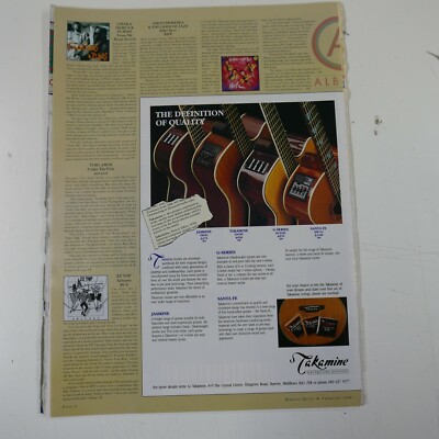 21x30cm magazine cutting 1994 TAKAMINE JASMINE . SANTA FE , G SERIES