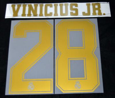 Real Madrid Vinicius JR 2019/20 Football Shirt Name/Number ...