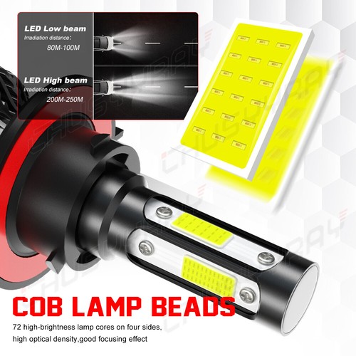 2X H13 9008 LED Headlight Super Bright Bulbs Kit 420000LM White Hi-Lo Beam 6000K - Picture 9 of 12