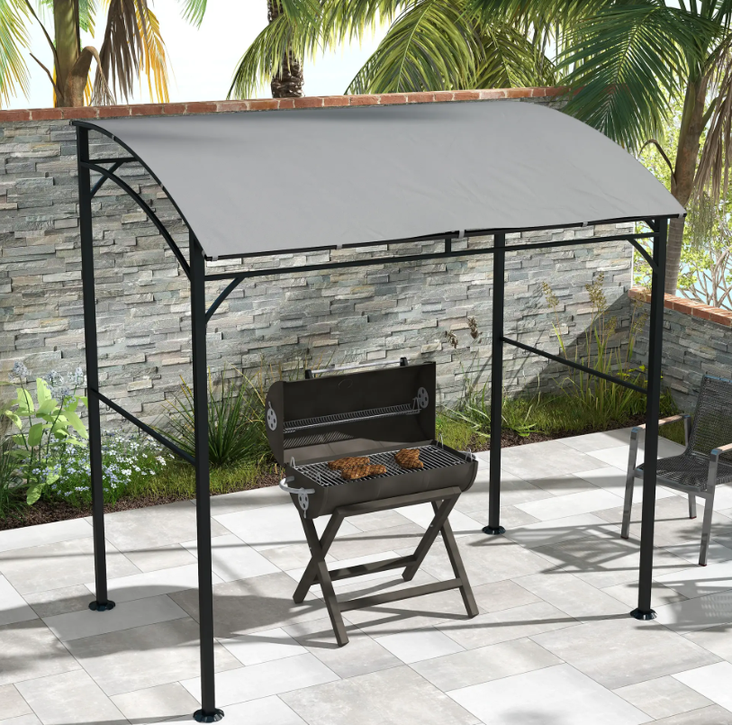 Small Garden Shelter Outdoor Patio Tent BBQ Grill Sun Shade Metal