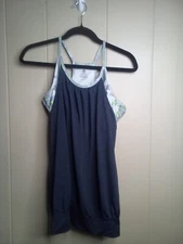 Old Navy Active Tank Top M Loose Racer Back Gray Green