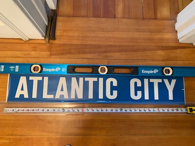 ACADEMY BUS TOURS ROLL SIGN ATLANTIC CITY GAMBLING CASINO OCEAN N.J. BOARDWALK
