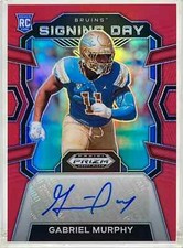 Gabriel Murphy 2024 Prizm Draft Picks True Red RC Auto SN# /199 UCLA VIKINGS