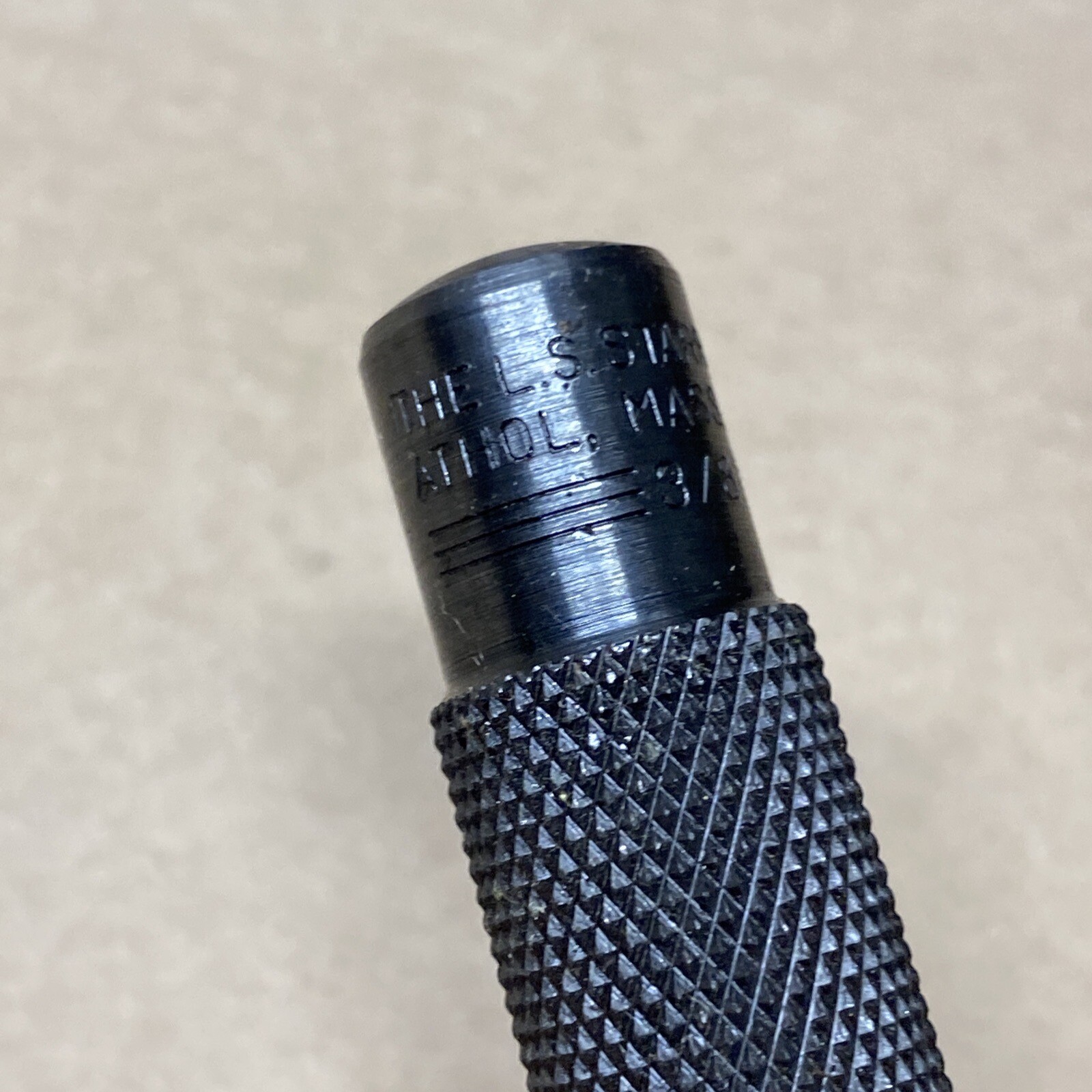 248E STARRETT 3/8" (9.5MM) EXTRA LONG STEEL DRIVE PIN PUNCH, 8" LENGTH