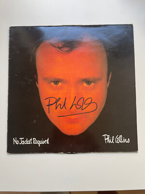 Phil Collins Signed Vinyl  No Jacket Required  - RAR