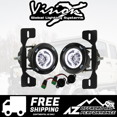Vision X VSPEC Upgrade Fog Light Kit For '13-'18 Jeep Wrangler JK 9892474