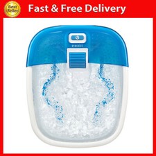 Homedics Bubble Bliss Deluxe Foot-Spa with Heat, Massaging Acupressure Navy Blue