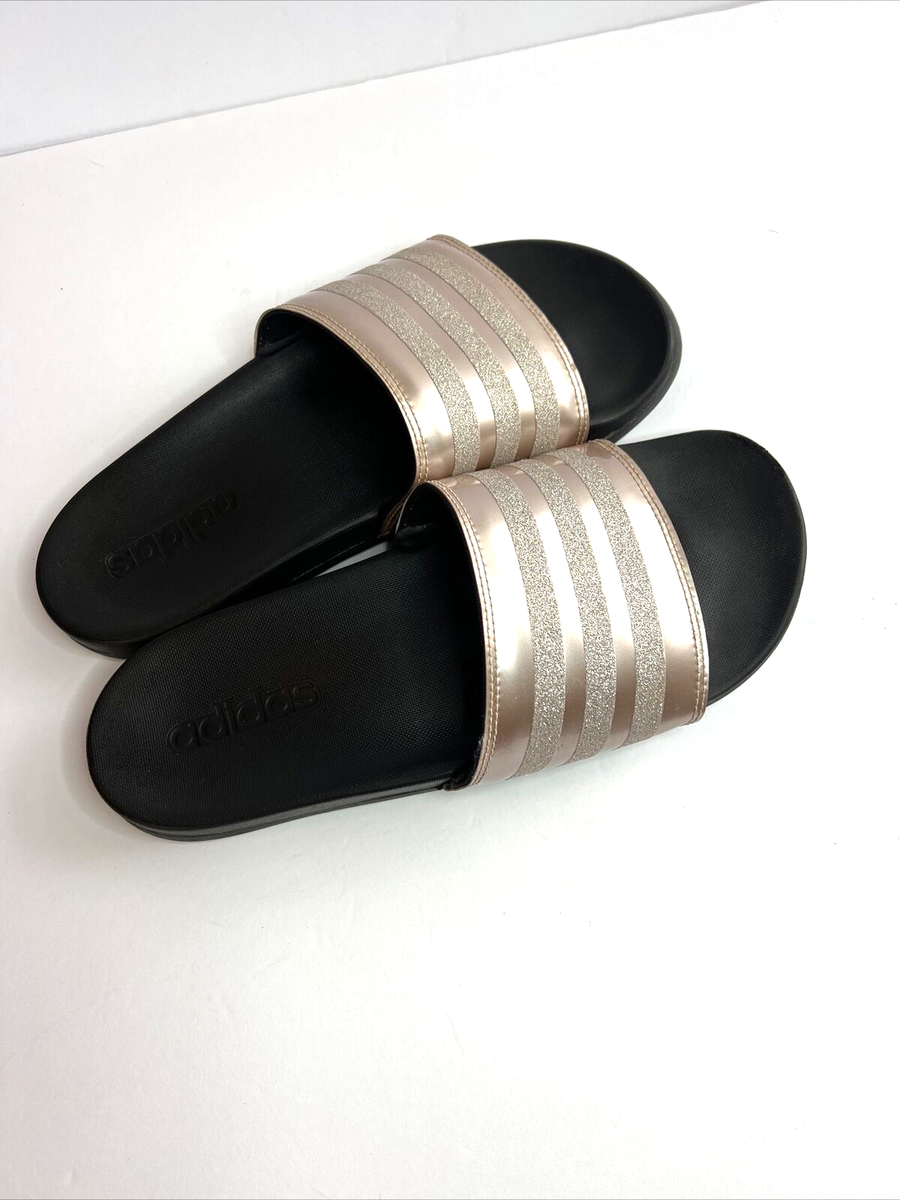 adidas glitter sliders