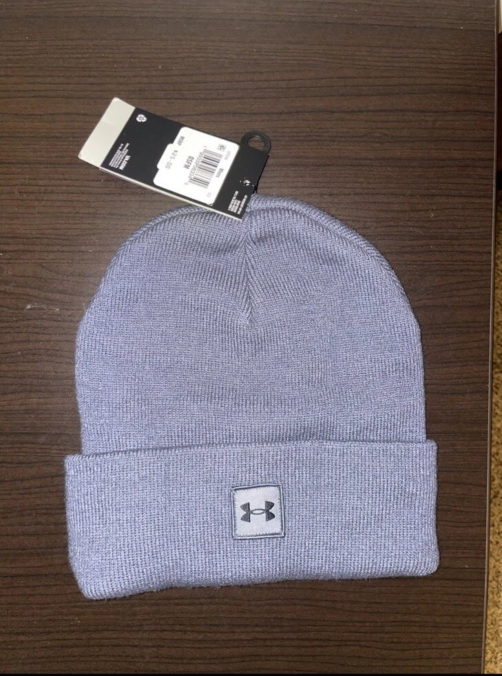 Under Armour Beanie Hat One Size Fits All Classic Fold Over Cuff Gray