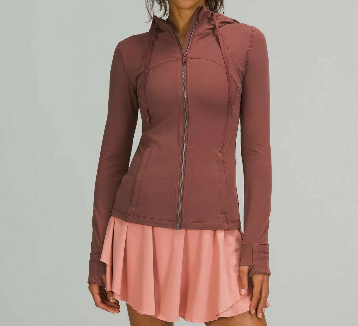 NEW Women Lululemon Hooded Define Jacket Mesh Vent Nulu Smoky Red Size  8-10-12