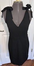 CeCe  Little Black Dress Bow Tie Sleeveless Stretchy Size Medium NWOT!