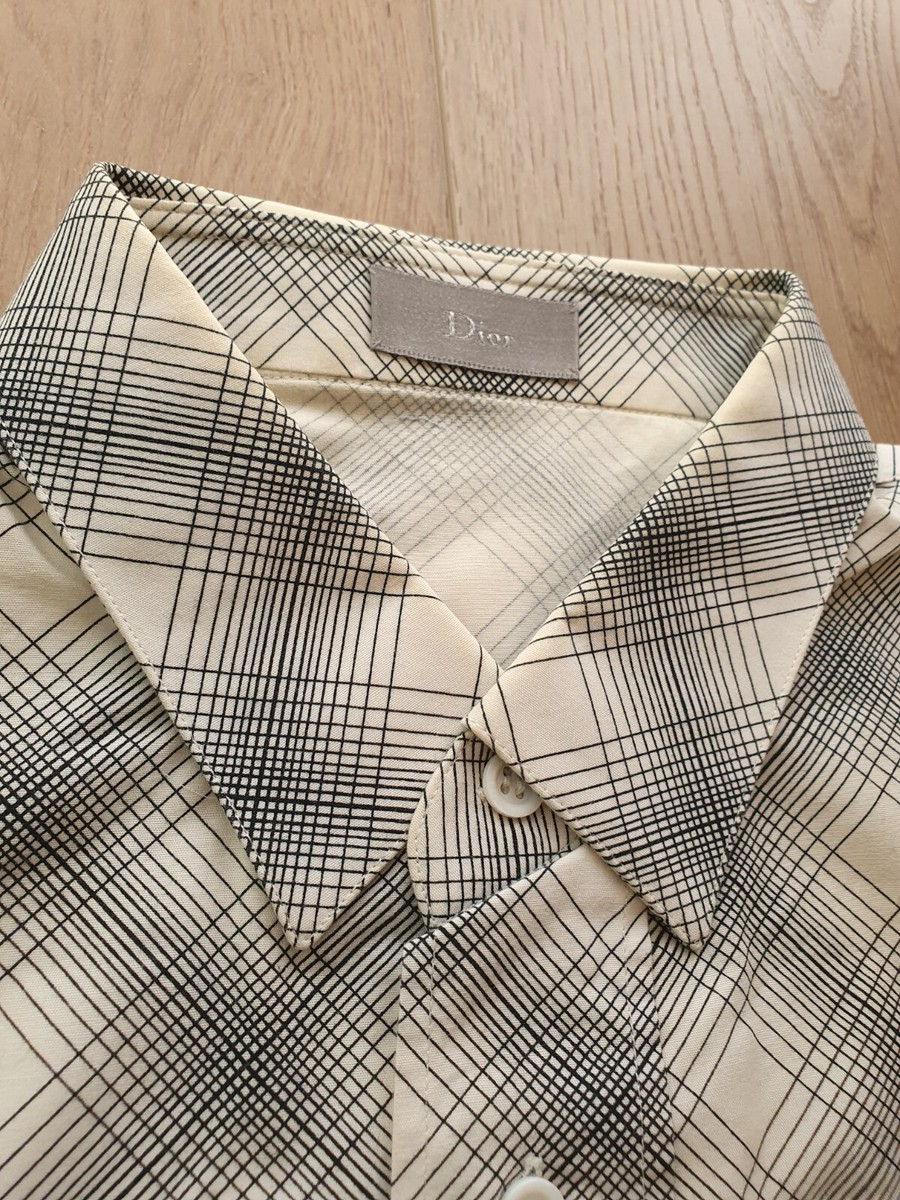 rare⭐️dior homme Hedi Slimane check shirt Dior Homme 2005 by Hedi Slimane Eagle plaid shirt size 40 | eBay