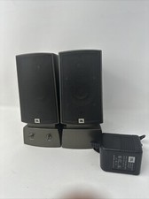 JBL Media 100 Active Desktop Computer Audio Speakers With Power Adapter. Tested